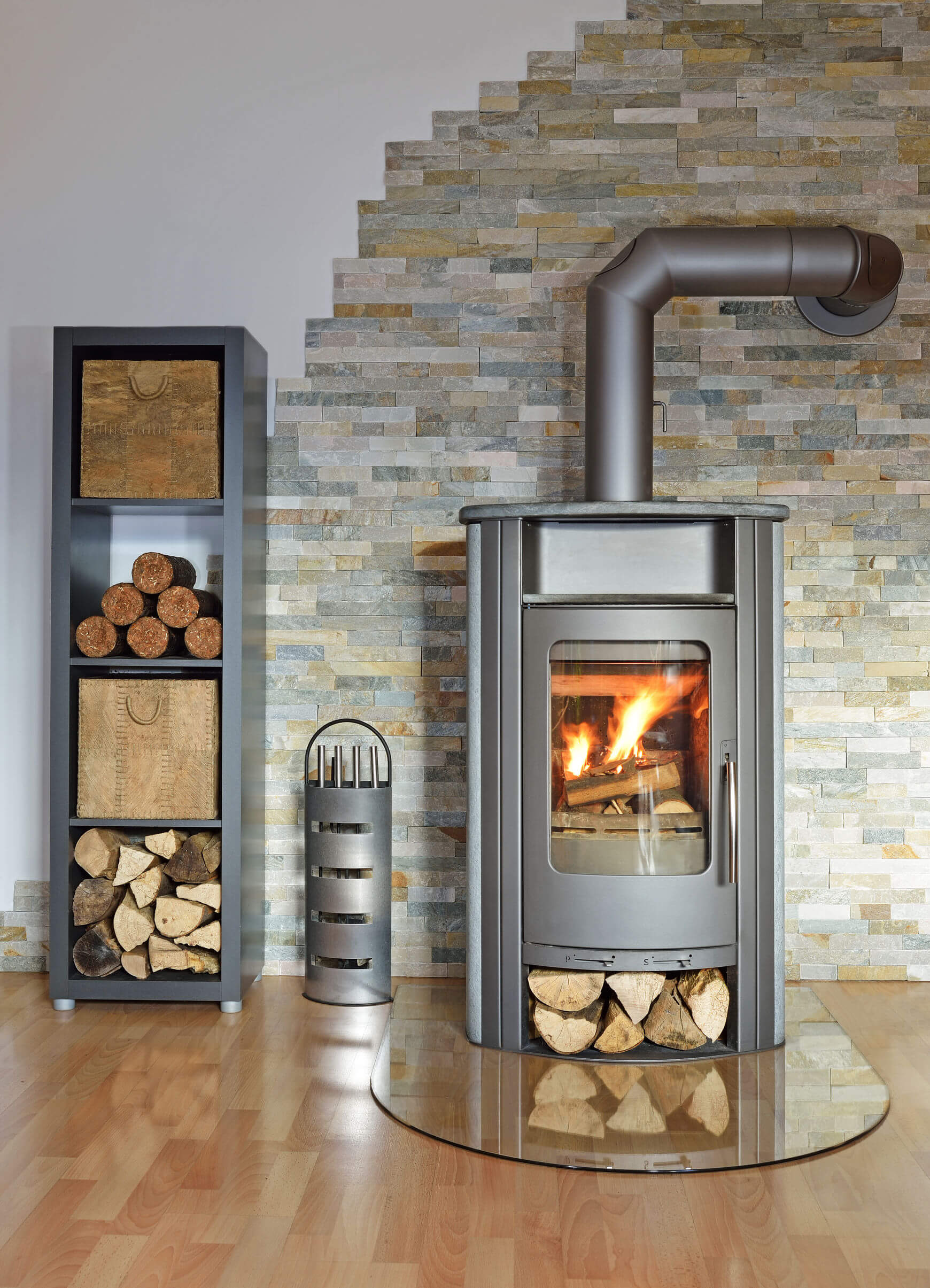 brick slip fireplace design