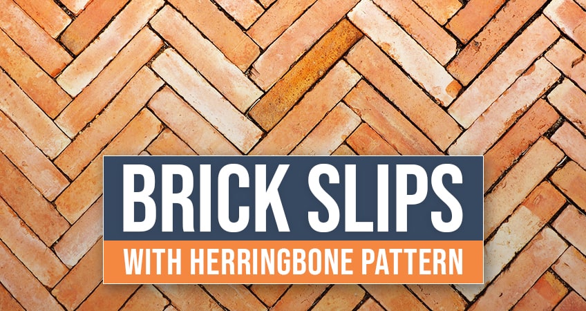 brick slips with Herringbone pattern