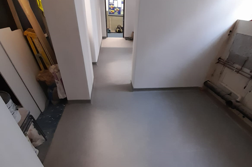 commercial flooring project